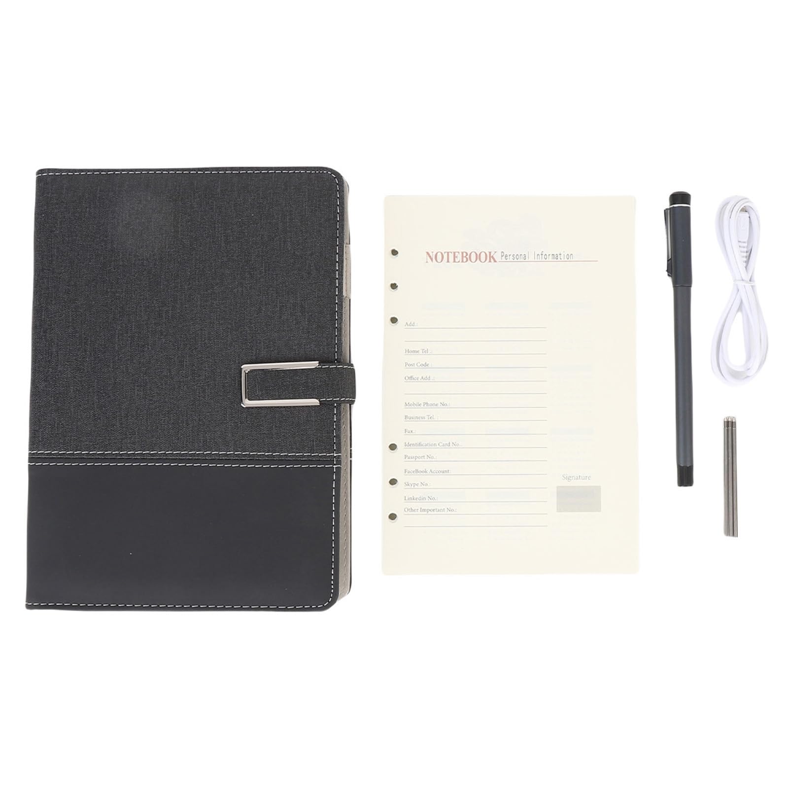 Sxhlseller Smart Digital Pen Notebook Set, Digitales Notizbuch mit Stift - Echtzeit Synchronisations und Textkonvertierung, OCR-Erkennung, Cloud-Speicher für Notizen und Zeichnen (Black)