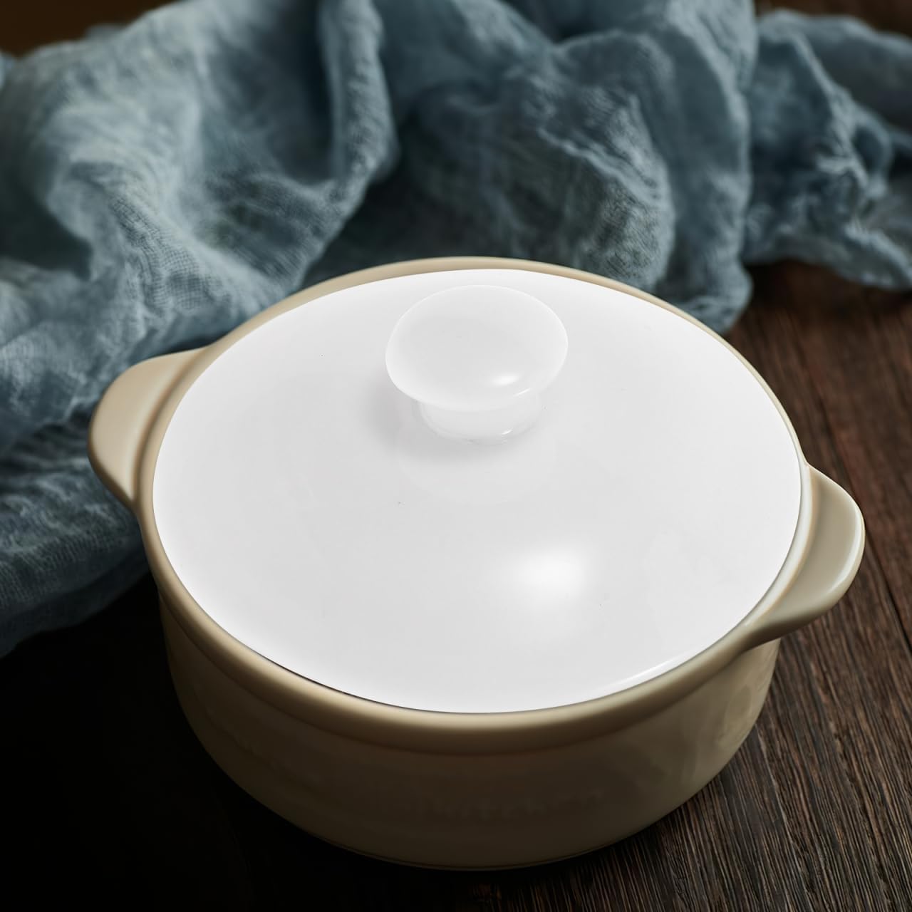 Mikinona Ceramic Teapot Lid Replacement 4inch Tea Filter Sealing Cap for Tea Kettle Retro Teacup Lid Pot for Kitchen