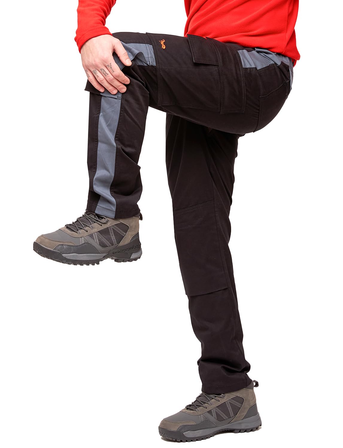strongAnt Pantalones de Trabajo de Carga elástica con Rodilleras, Bolsillos y Cremallera para Hombre — view 26