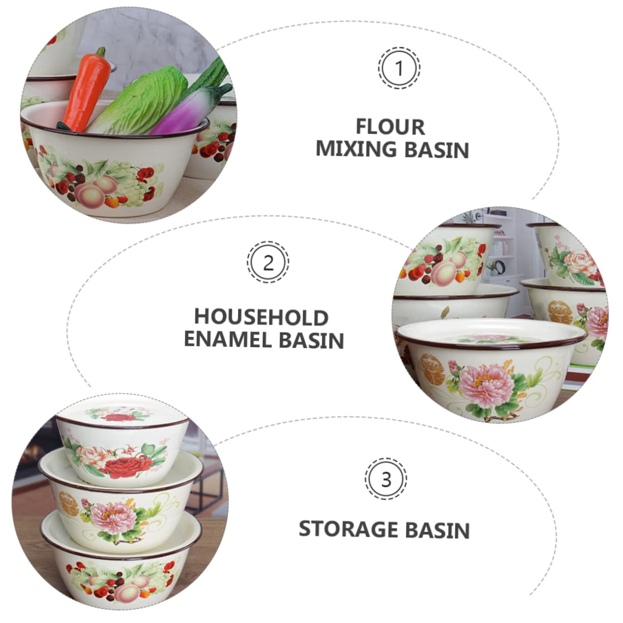 Cabilock Emaille Terrine Mit Deckel - Retro Schmalzschale Für Die Küche