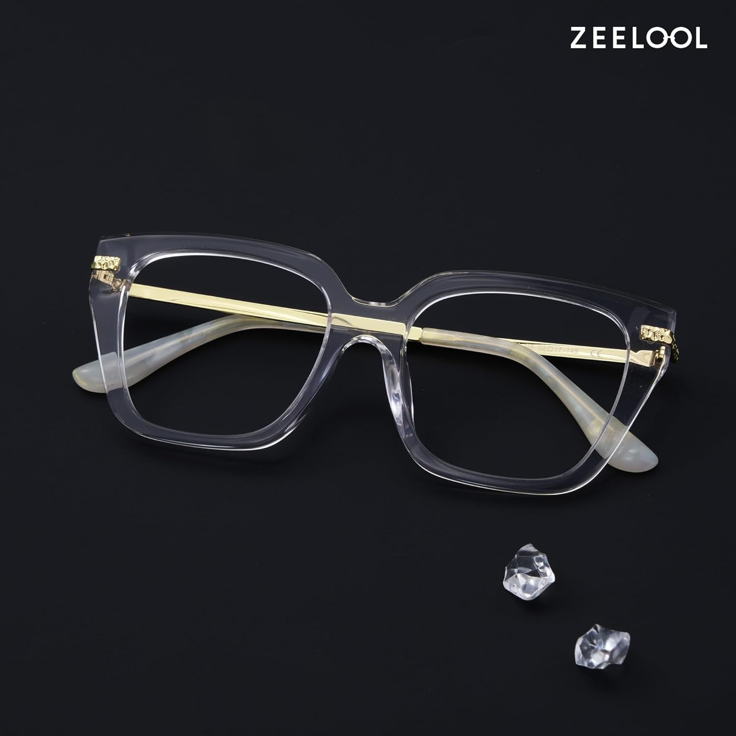 Zeelool Stylish Square Eyeglasses for Women Fashion Clear Glasses with Clear Lens ZJGX415471