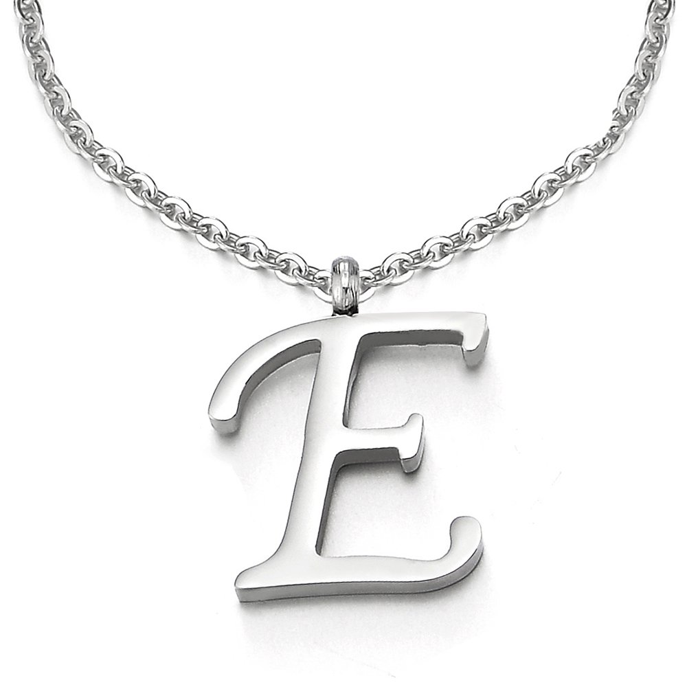 Nombre Inicial Letra del Alfabeto A Colgante, Collar de Mujer Hombre, Acero Inoxidable,50cm Cadena Cuerda — view 8