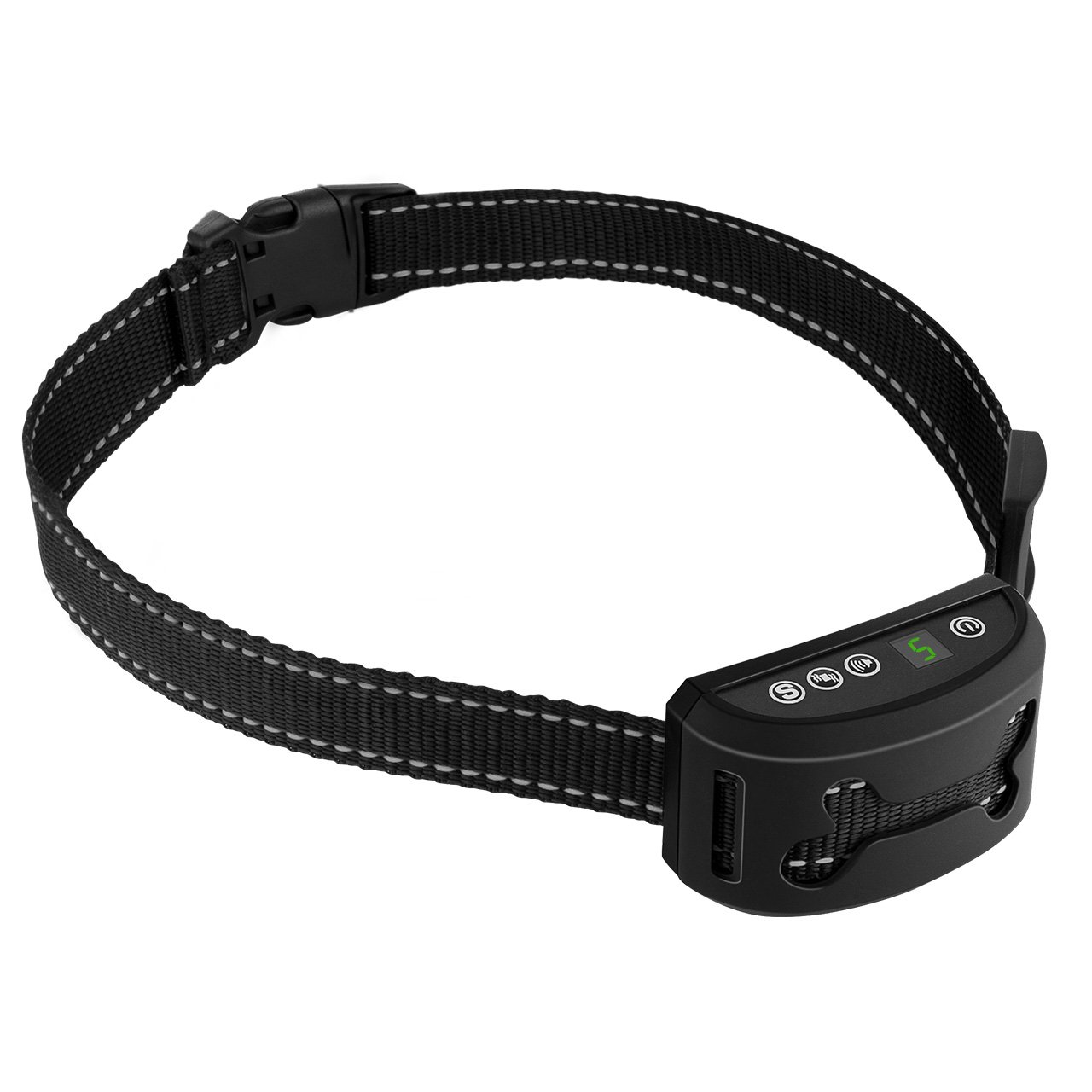 Anti Bark Collar, [No Shock/Pain] No Bark Dog Training Collar, Rainproof Stop Barking Collar with Sound and Vibration, Rechargeable Batteries, Safe No Harm for Small Medium Large Dogs