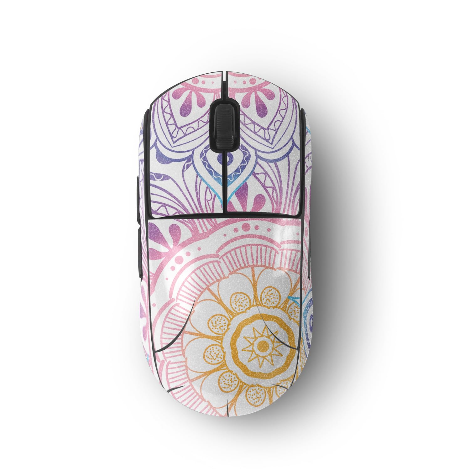 MightySkins Glossy Glitter Skin Compatible with Logitech G Pro Wireless Gaming Mouse - Vibrant Mandala | Protective, Durable High-Gloss Glitter Finish | Easy to Apply