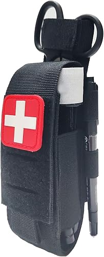 Miniatura 3 de Estuche táctico para torniquete TQ, bolsa de cizalla médica para trauma, con tijeras y bolígrafo (juego trasero)