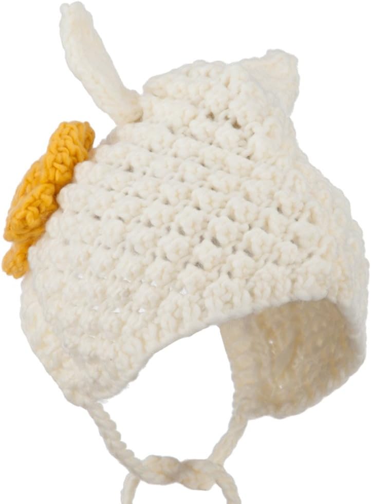 Jeanne Simmons Girl's Chin Strap Ear Accent Beanie - Cream