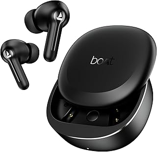 Boat 2025 Launch Airdopes Prime 413, 4Mics ENx, 50hrs Battery, Multipoint, App Support, BT v6.0, 12mm Drivers, ASAP Charge, Bluetooth Earbuds, TWS Ear Buds Wireless Earphones with mic (Active Black)