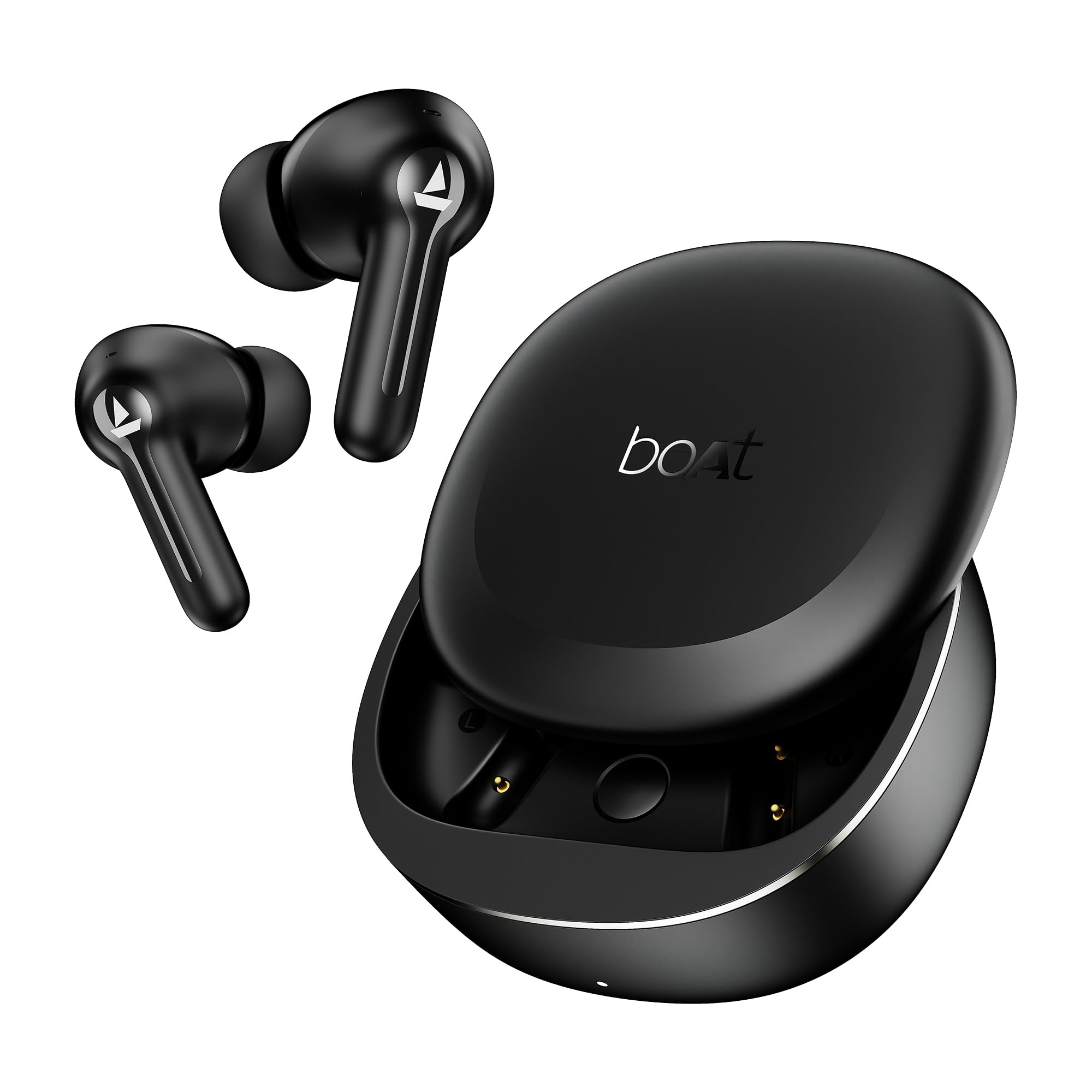 Boat 2025 Launch Airdopes Prime 413, 4Mics ENx, 50hrs Battery, Multipoint, App Support, BT v6.0, 12mm Drivers, ASAP Charge, Bluetooth Earbuds, TWS Ear Buds Wireless Earphones with mic (Active Black)-image-2