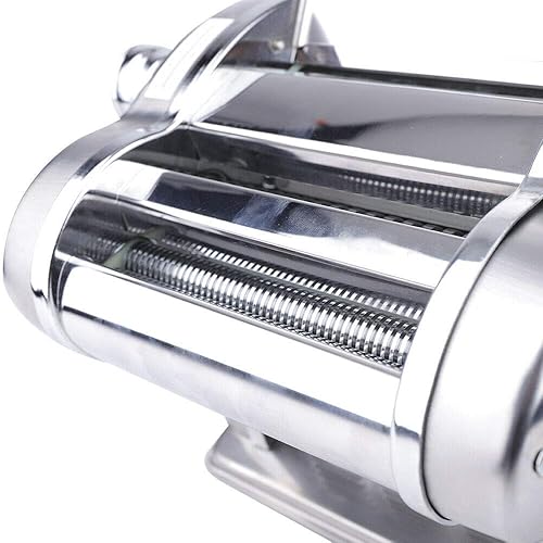 Miniatura 5 de Máquina eléctrica de pasta con 2 cuchillas, grosor ajustable, 6 velocidades, masa de masa, fideos, máquina para hacer pasta para cocina del hogar,