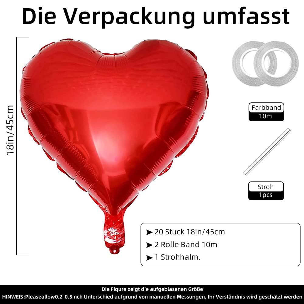 Decoration St Valentin Lot De 20 Ballons « I Love You » Pour Décoration De Saint-Valentin Et Décoration De Saint-Valentin - Or Rose Ballon Saint Valentin Coeur Lot