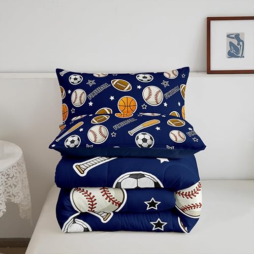 Miniatura 12 de Castle Fairy Juego de ropa de cama de béisbol, tamaño matrimonial, juego de edredón de 3 piezas para niños, niños, adolescentes, decoración