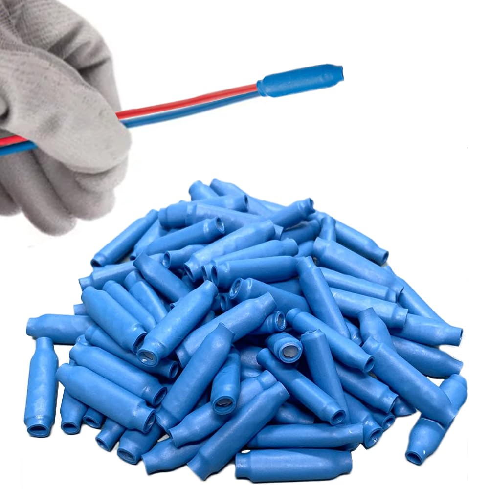 Low Voltage Wire Connectors - 100Pcs B Connectors Silicone Wet Crimp B Wire Gel Filled Telephone Alarm Wire Crimp Bean Type Splice Application