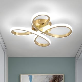 ADISUN Modern LED Ceiling Light, 6000K Semi Flush Mount Ceiling Light Fixture, Modern Ceiling Lights for Hallway Bedroom Corridor Aisle Bathroom Indoor Ceiling Lamp (L14.56*W14.56*H2.4)
