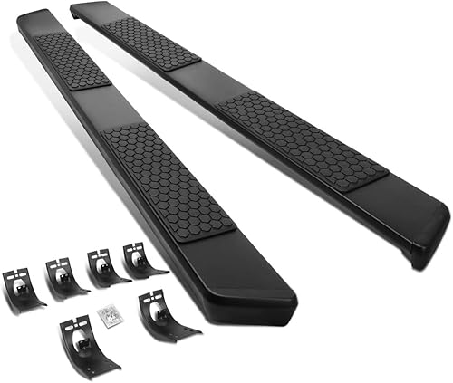 Miniatura 8 de DNA MOTORING STEPB-ZTL-8076-SS - Estribos planos de acero inoxidable de 5.5 pulgadas, compatibles con Ram 1500 Crew Cab de 4 puertas, metáliconegro