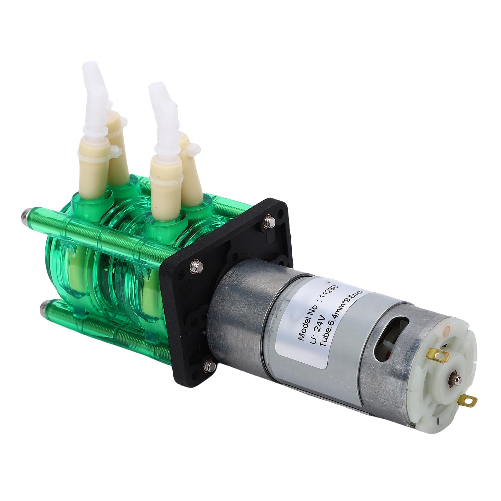 Ejoyous Peristaltische Pumpe, Doppelkopf-Peristaltikpumpe aus Edelstahl, 2 X 500 Ml min., mit 6,4 X 9,6 Mm BPT-Rohr, Gleichstrom-Bürstenmotor für Experimentelle Forschung, Tintenstrahldruck,