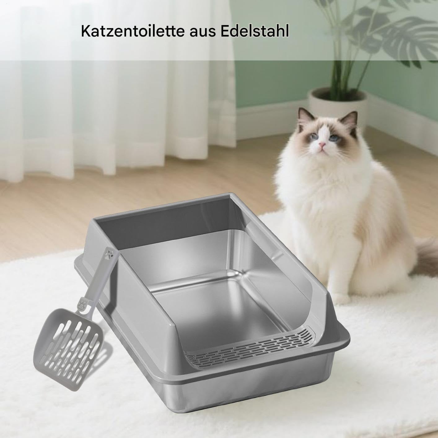 Lettiere Gatti felini anti-perdite di urina piccoli e grandi facili da | Lettiera Grande Antischizzo di con Forniture per Balcone Terrazzo Giardino