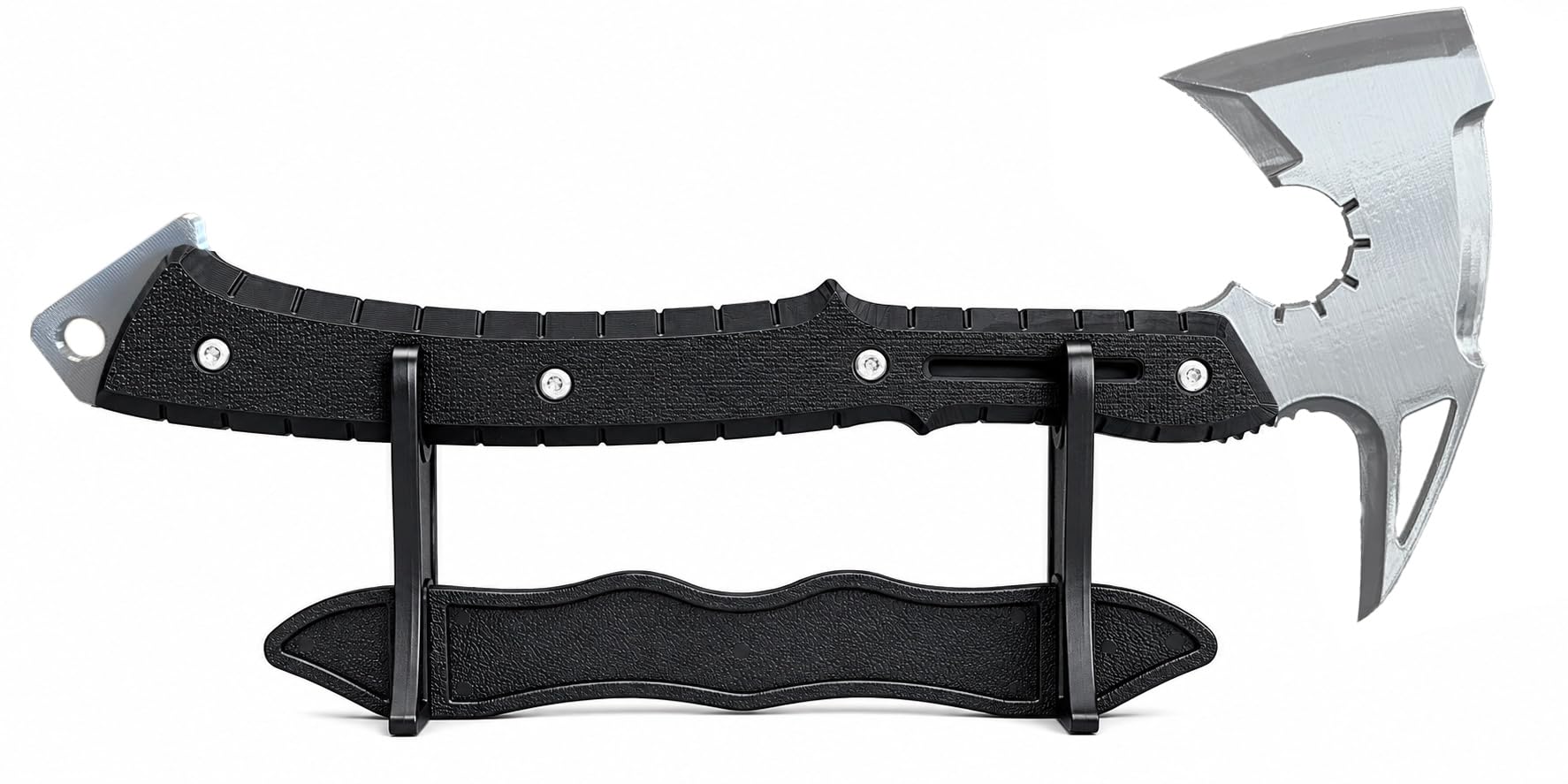 Hache tactique en plastique de 36 cm, accessoire de survie réaliste pour cosplay, collection d'Halloween, entraînement tactique, bord sûr