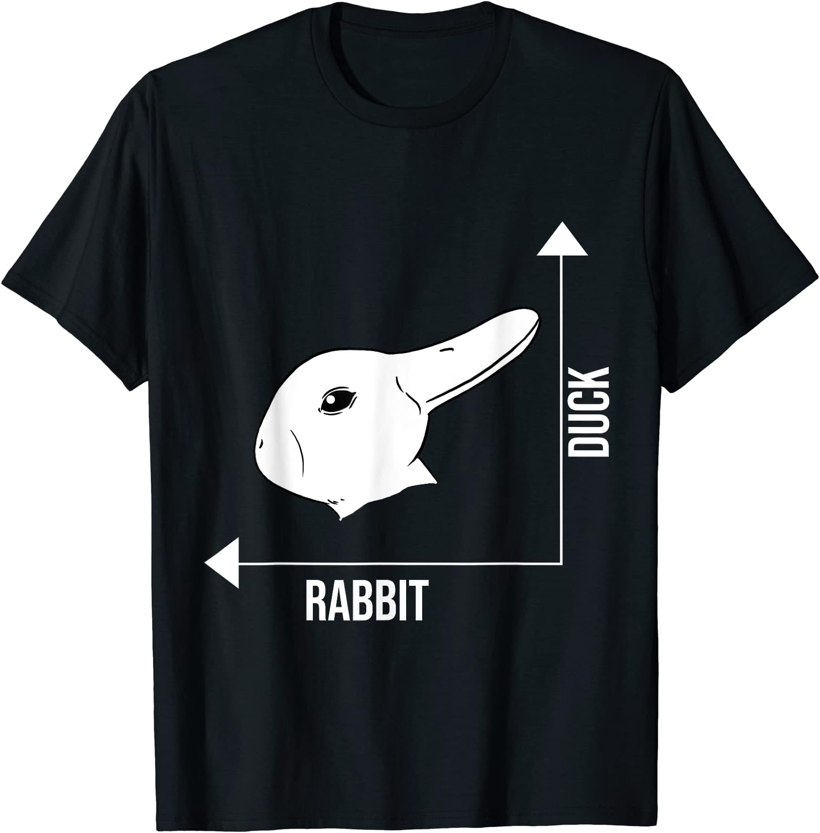 Rabbit Duck Illusion DesignRabbit Duck Illusion Philosopher T-ShirtOEKO-TEX STANDARD 100