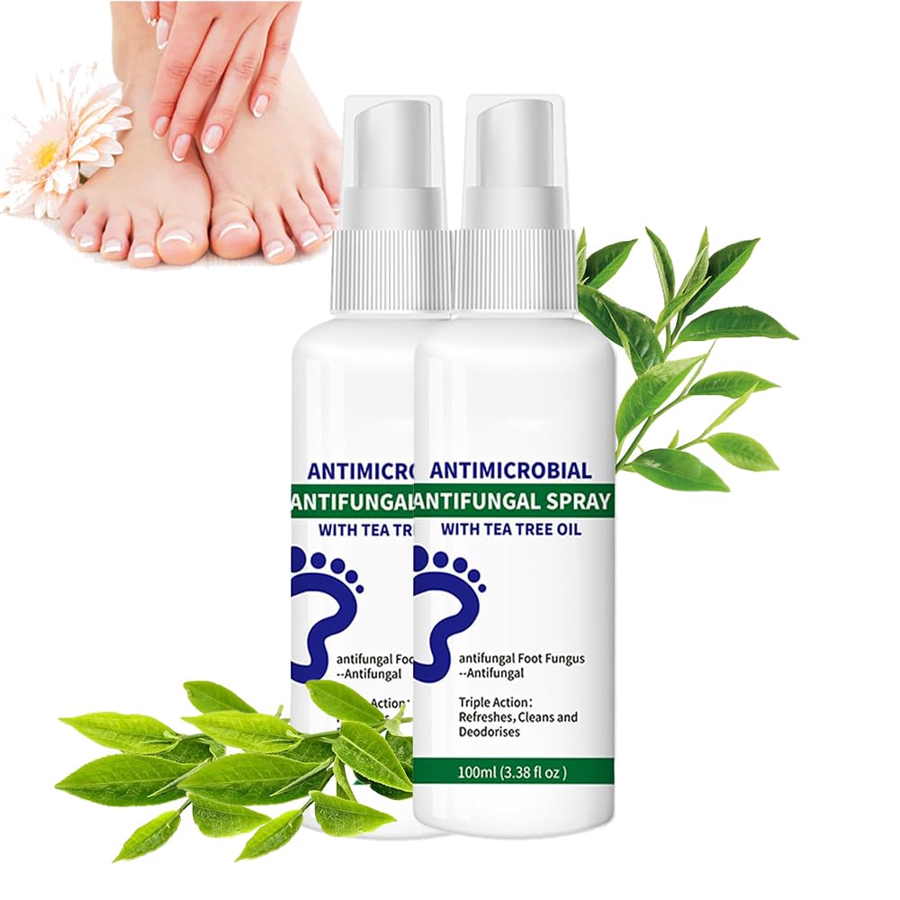 Natural Foot & Shoe Deodorizer Spray -Athletes Foot Spray, Natural Foot Care for Itching & Odor Relief, Soothing Formula with Botanical Extracts. Fragrance Free (2 PC)