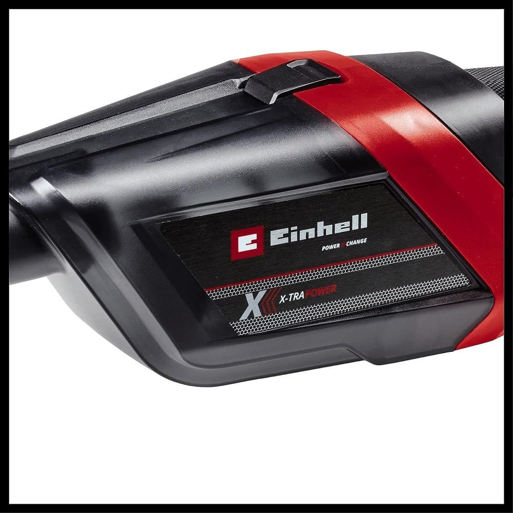 Close-up of the power button and control area on the Einhell TE-HV 18/06 Li vacuum