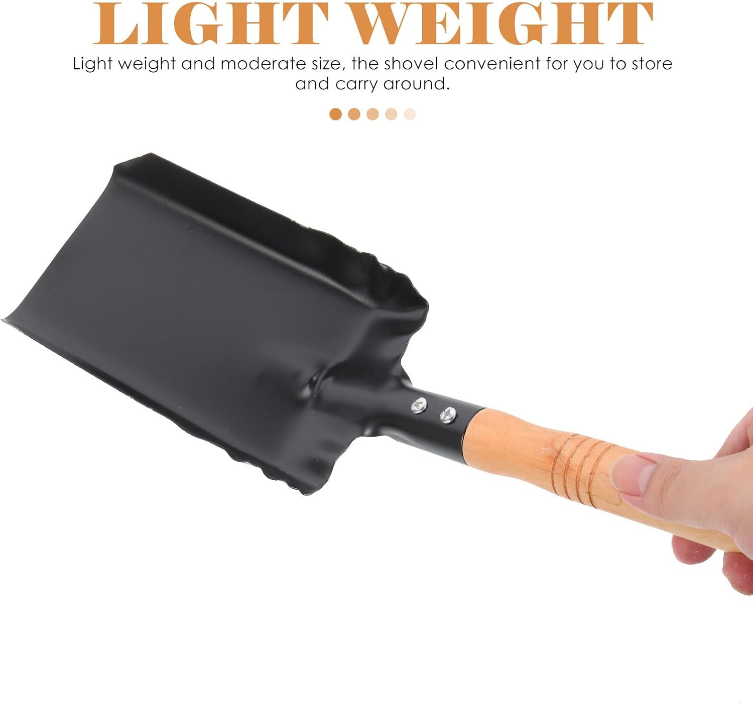 4pcs Household Fireplace Ash Shovel for Coal and Ashes, Black Iron