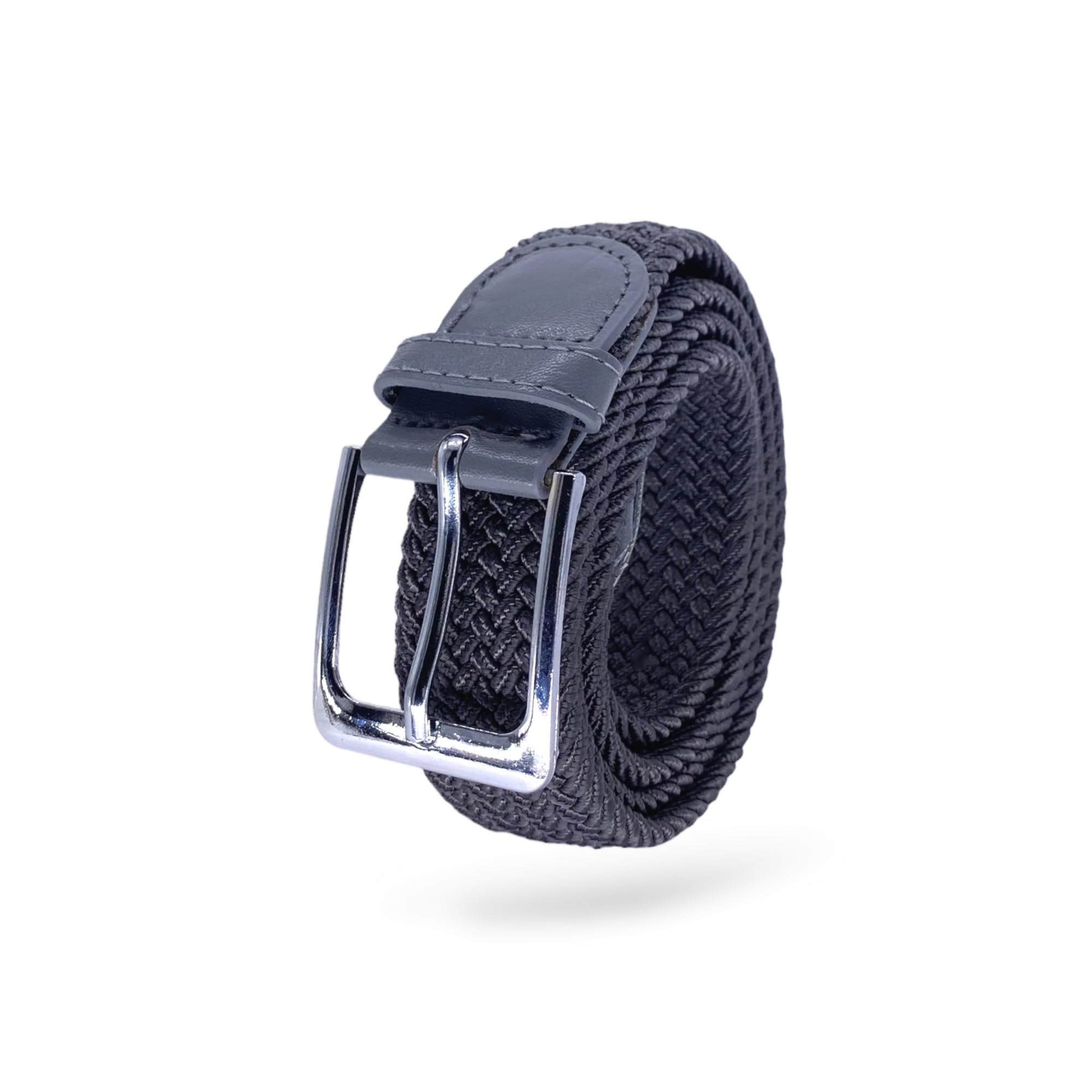 SEGMENTES Cintura intrecciata elastica per uomini e donne con fibbia quadrata con lunghezza da 100 cm a 135 cm - stile e comfort combinati in una cintura in tessuto elasticizzato unisex