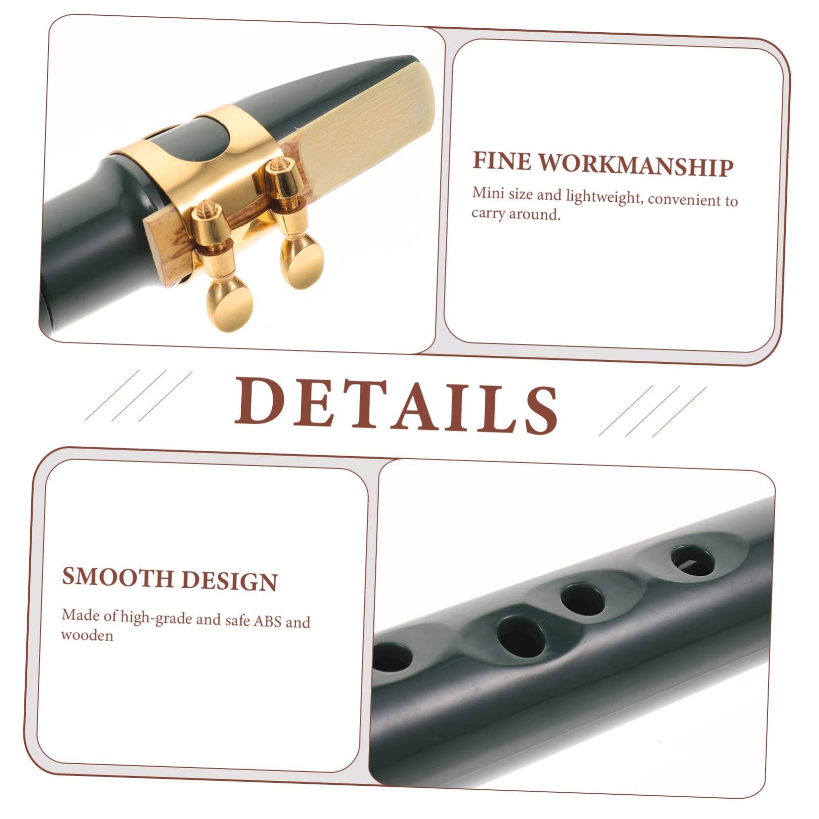 VANZACK Saxophone Portable Abs and Instrument for and Learning Compact Design for Adults for Music Practice and Performance