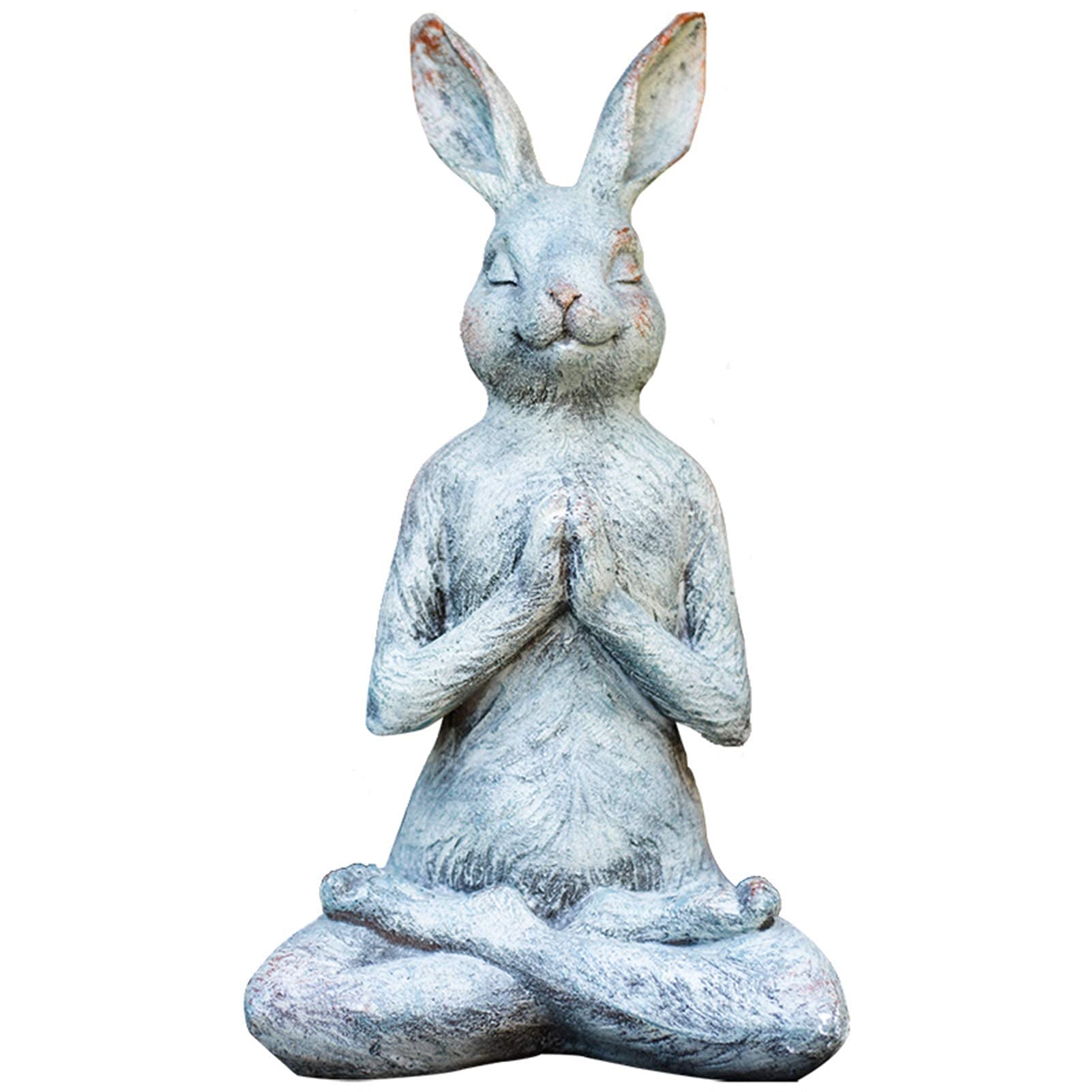 Ornamenti da giardino per esterni, statue di conigli yoga in resina in sti
