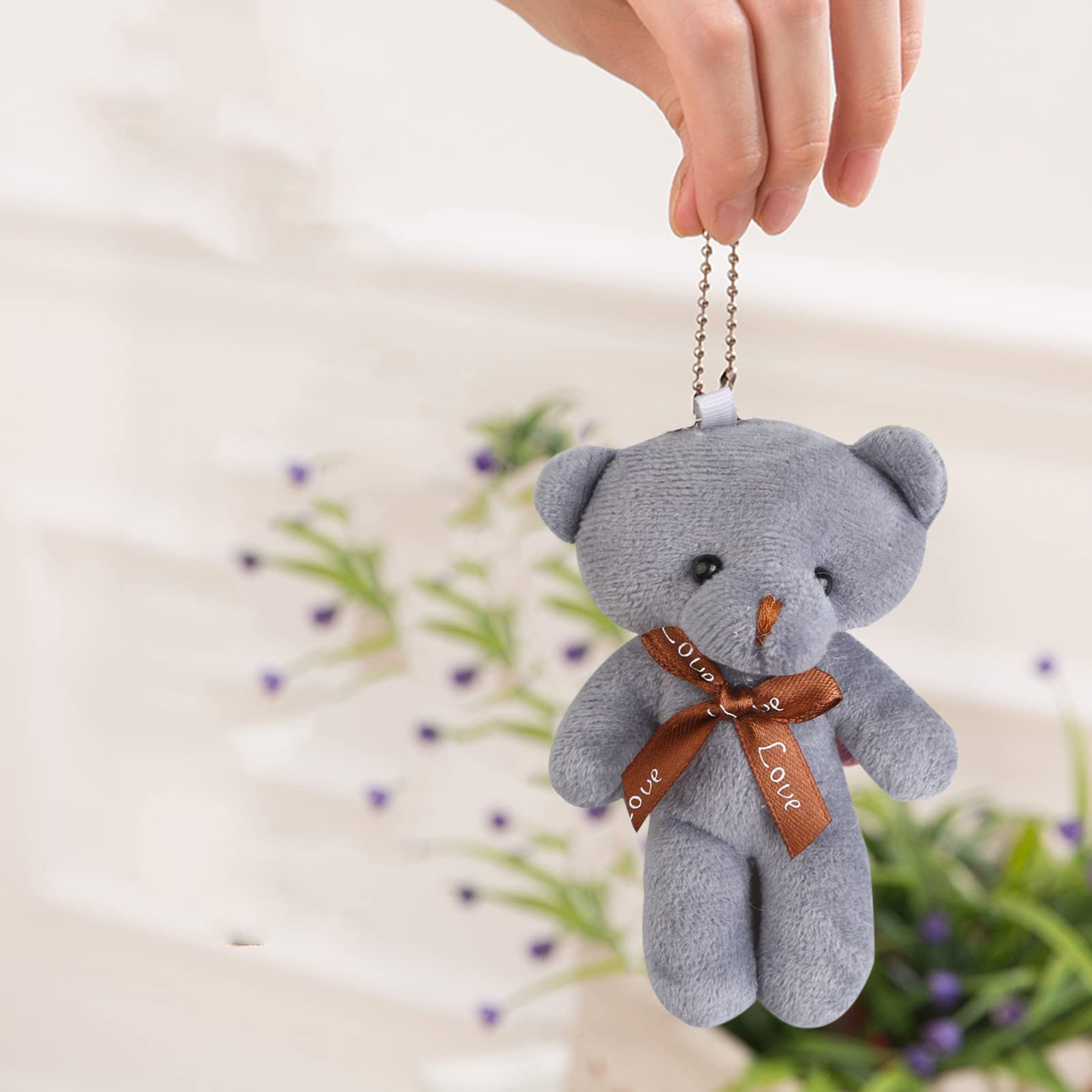 Portachiavi Orso Di Peluche Mini, Ciondolo In Cotone PP Marrone 12 Cm, Dolcissimo Per Bambini E Donne, Regalo Di Compleanno O Laurea