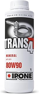 IPONE – Huile de Cardan et Pont Arrière Moto - Trans 4 80W90 – Minérale – Résistance aux fortes charges - Réduit les accoups lors des passages de vitesses - Diminue les bruits mécaniques – 1L