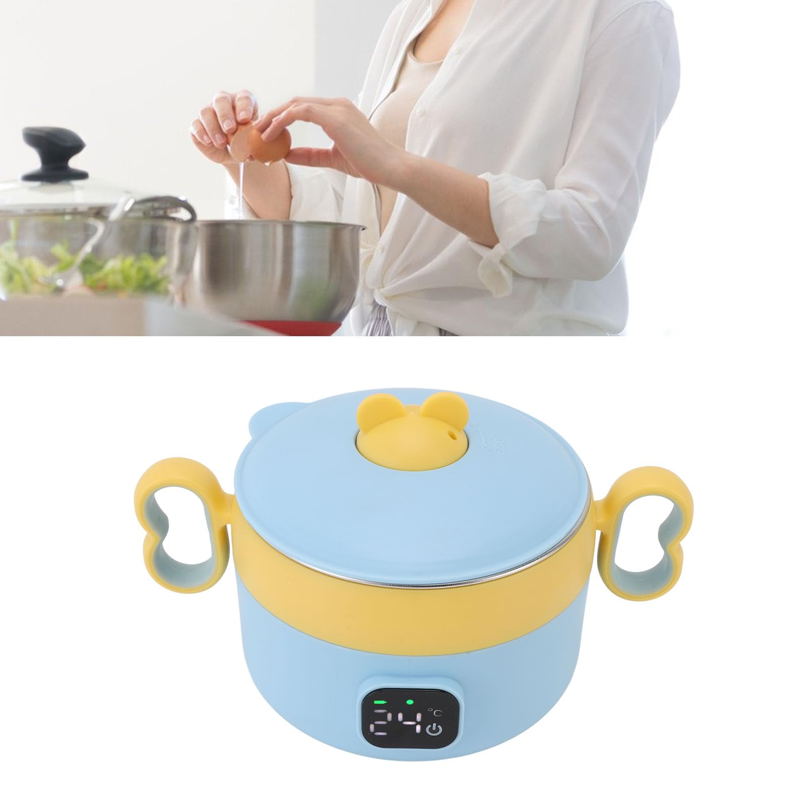Box per il Pranzo Elettrico, Neonati Portatili Calco Alimentare USB Contempazione Costante Riscaldata per il Pranzo, Scalda per Pranzo Isolato per Bambini per Lavoro 'ufficio