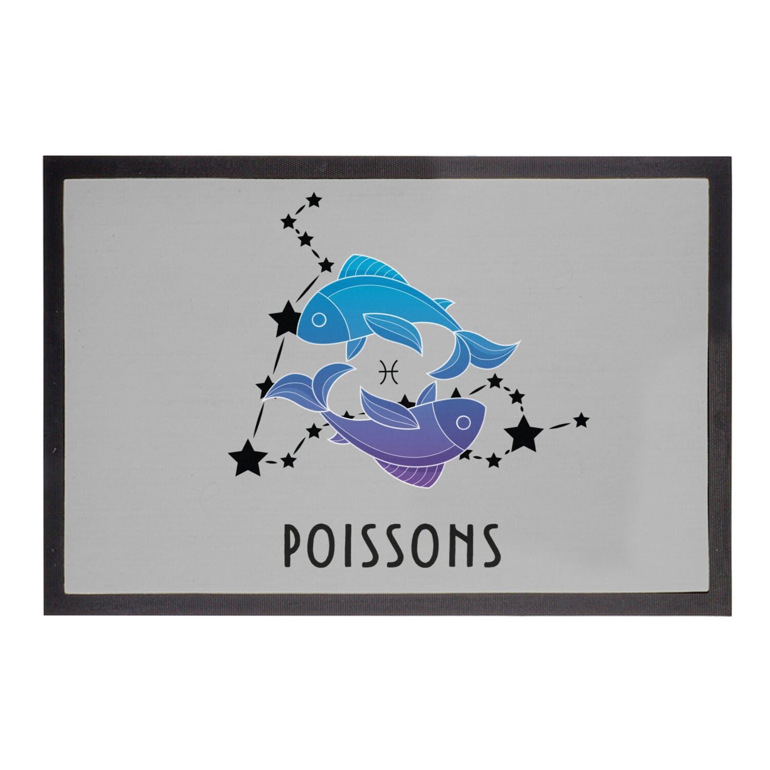 Paillasson gris Poissons cadeau astrologie pour entrée céleste