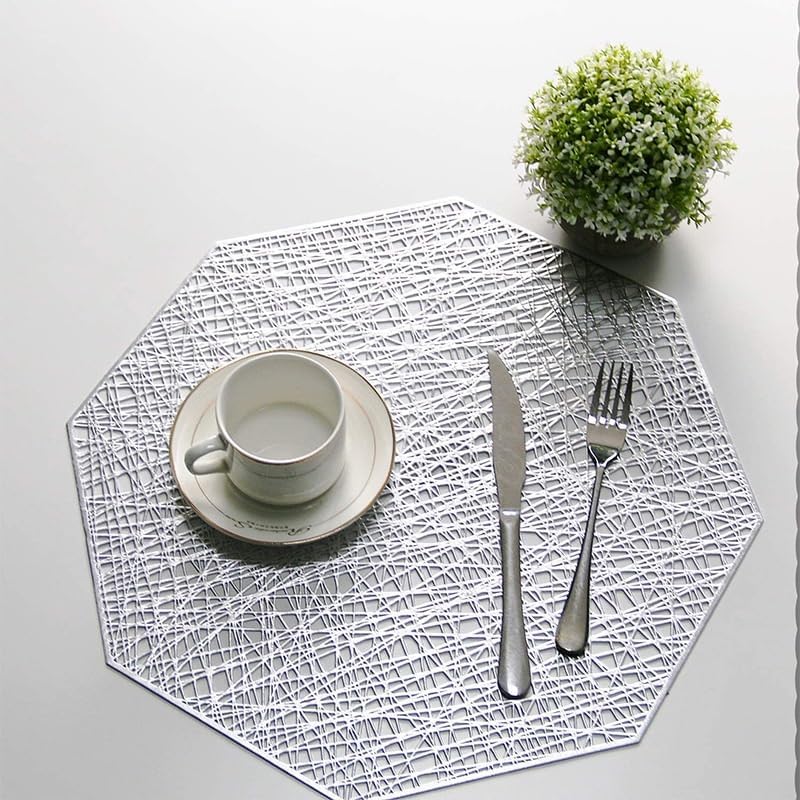 Western-Style Placemats Hollow Washable Heat-Insulating Non-Slip Table Mats, Suitable for Kitchens and Restaurants
