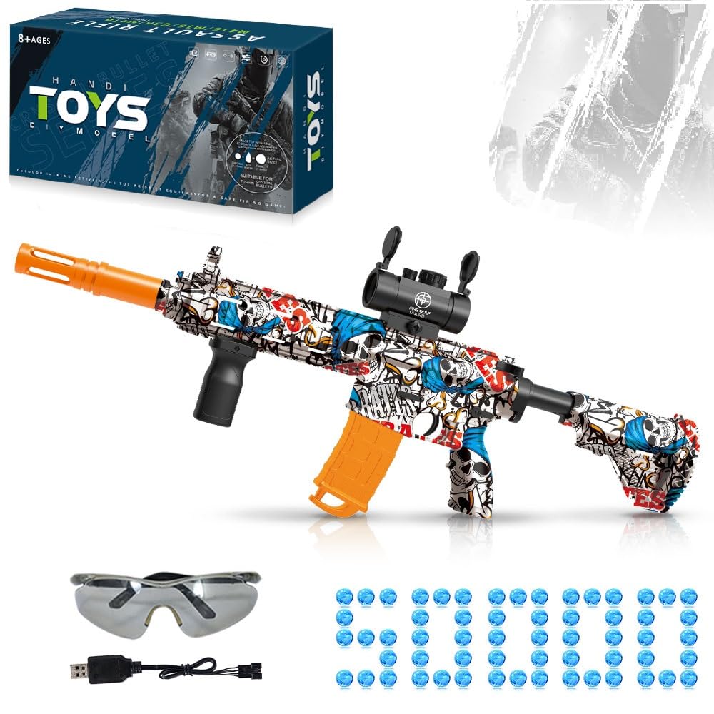 Gel Blaster Large Pro Electric Gel Ball Blaster Toy with Goggle&40000, Outdoor Activities, Team Sports Game, Gift Choice