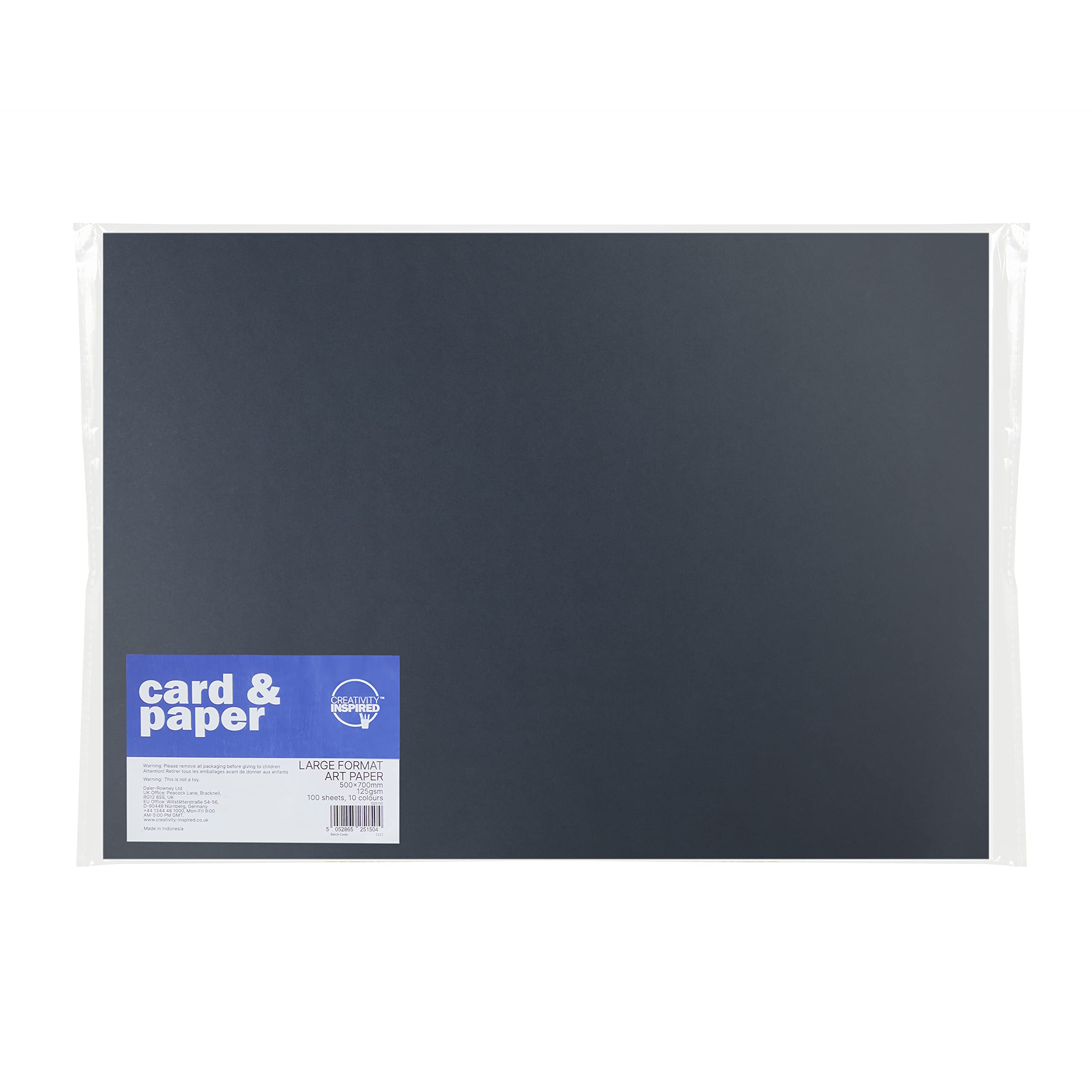 scola Papier d'art Grand Format, 10 Couleurs Vives, 100 Feuilles, 500 x 700 mm, 125 g/m², idéal pour Les écoles et Les Enfants