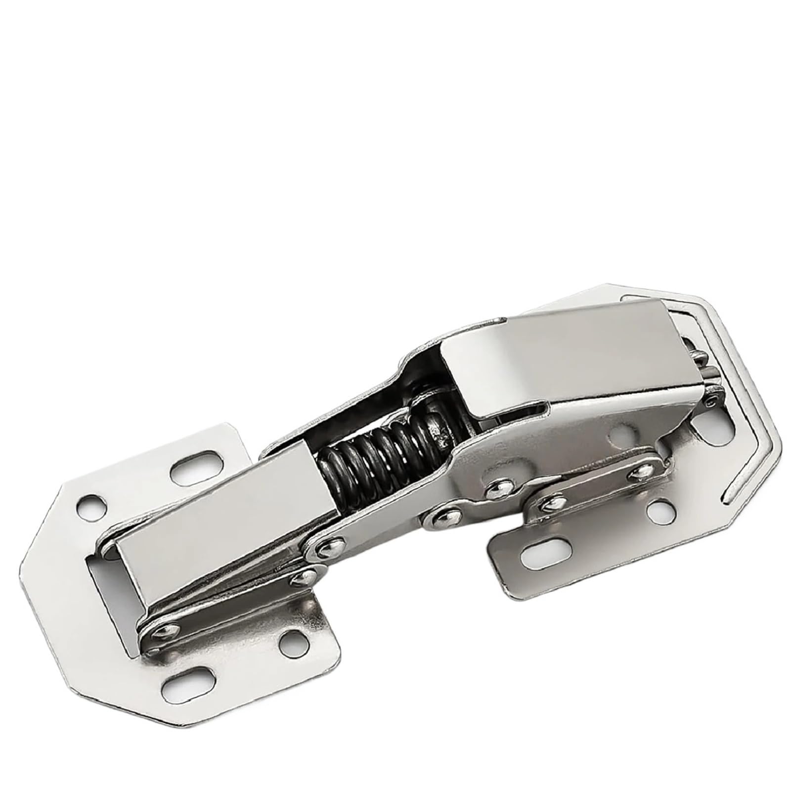 PEQYUACTE 4" Cabinet Hinges Room Bright Nickel Furniture Hardware 10Pcs