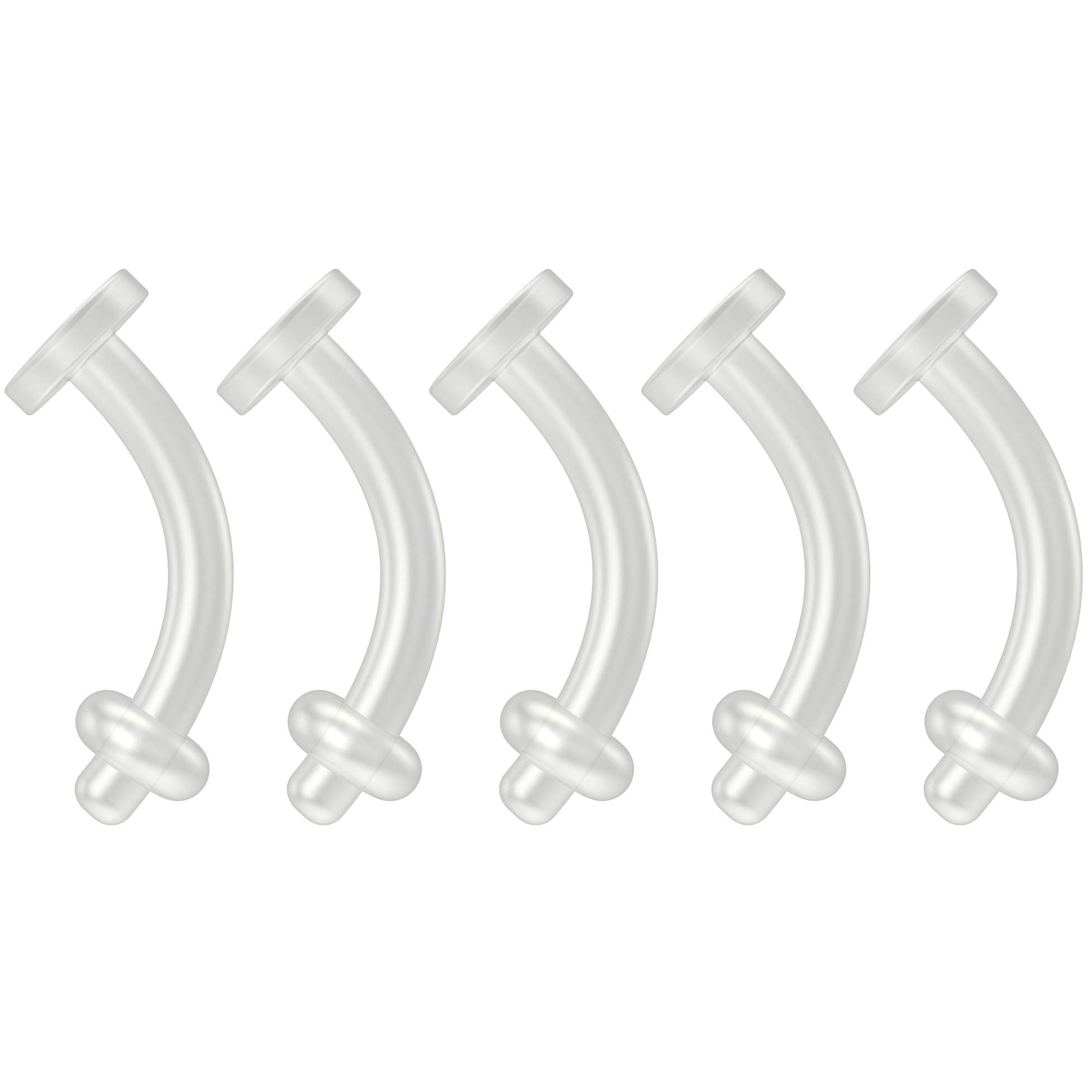 Buy 5pc 14g Belly Button Retainer Ring Flexible BioFlex Plastic Navel