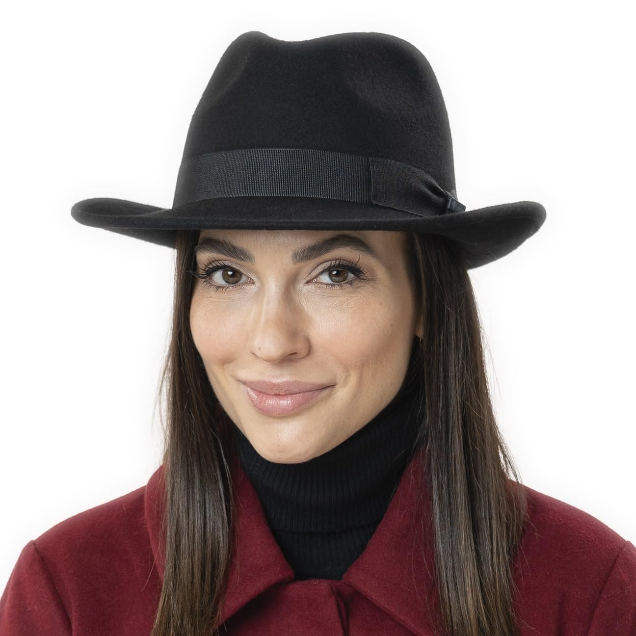 Lipodo Basic Bogart Felt Hat Women/Men Black 7-7 1/8