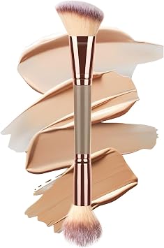 Makeup Brushes - Double Ended Beauty Tool Set, Soft Dense Synthetic Bristles Foundation Contour Blending Applicator, Smooth Coverage Precision Face Sculpting Brush, Durable Portable Cosmetic Accessory