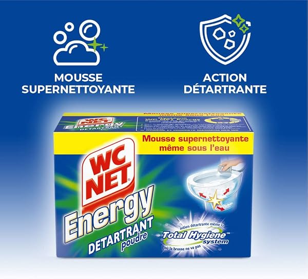 WC NET Energy Poudre Détartrante Total Hygiene System 6 x 60 g - 4