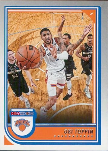 2022-23 Panini NBA Hoops #21 Obi Toppin New York Knicks Basketball Card - GotBaseballCards