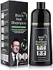 400ml Black Hair Shampoo for Natural Hair, Instant Blackening Dye Hair Dye Shampoo Black Color for Men Women, Mild Plant Formula Lasts 30 Days