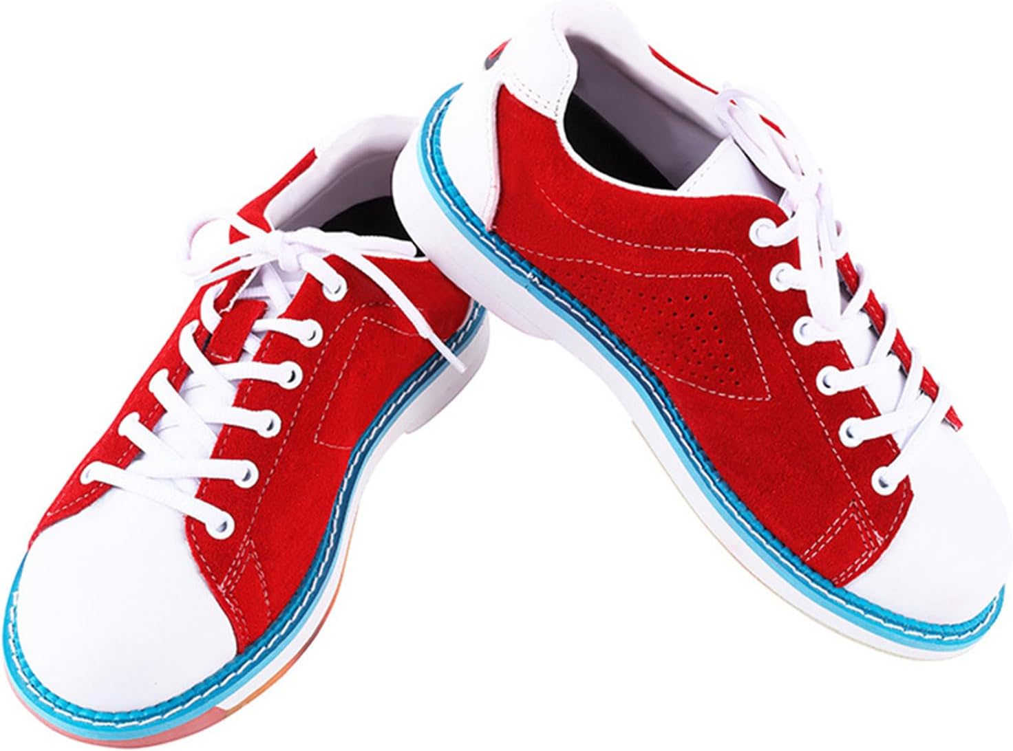 JiuQing Women's Bowling Shoes Suede Round Head Fashion Indoor Training Shoes