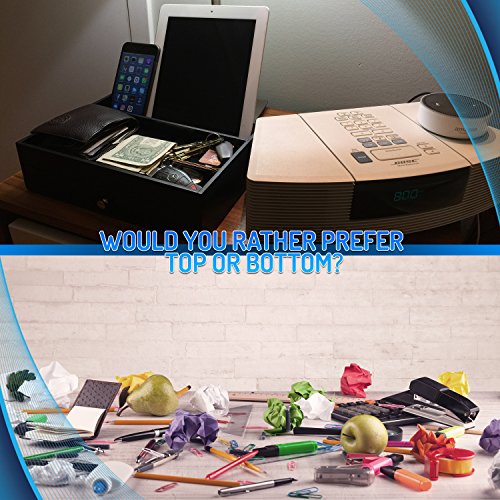 Mens Valet Tray For Men - Nightstand Organizer Catch All Edc Tray for Men Keeping Items Organized as a Docking Station for Men - Phone and Tablet Charging Station Organizer
