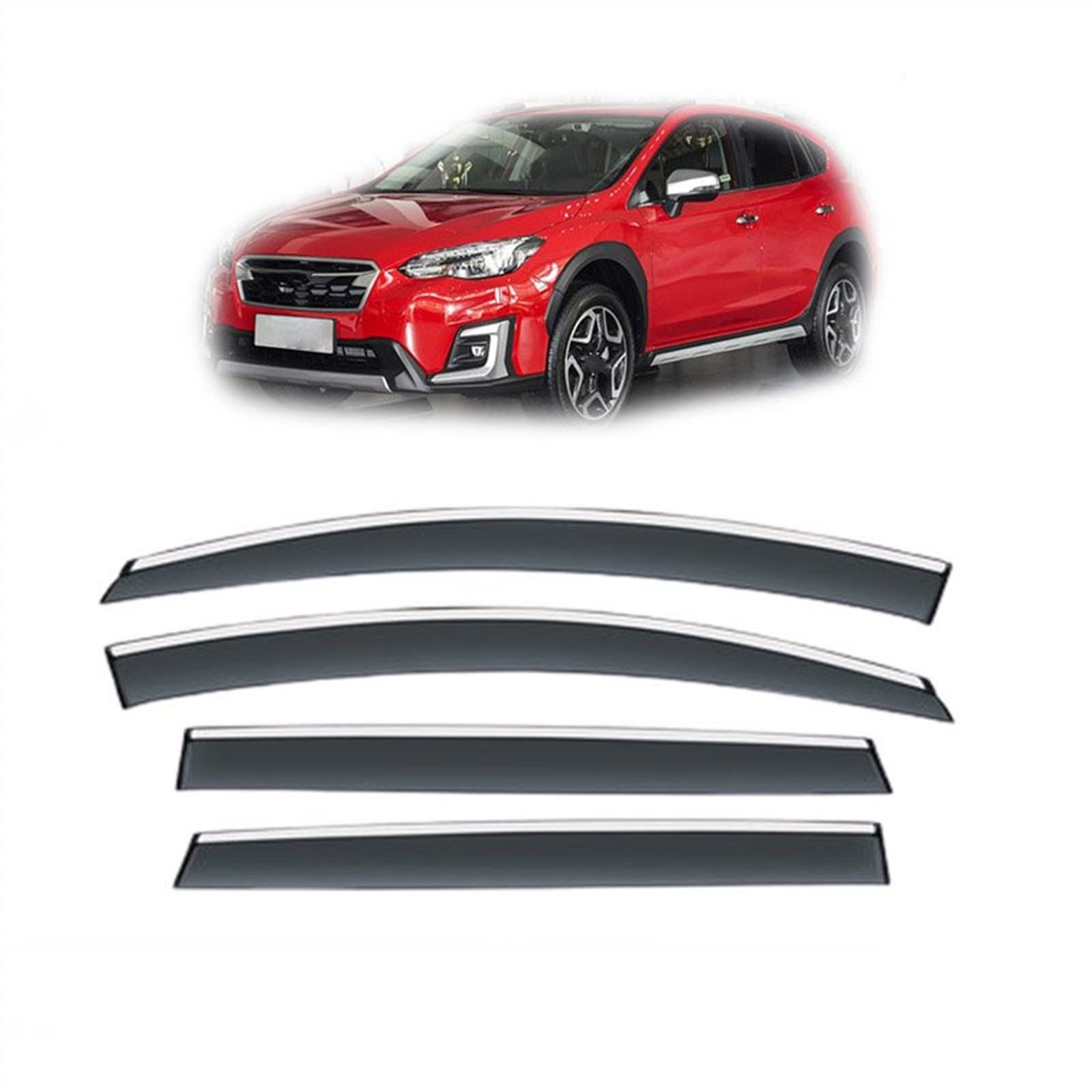 Déflecteurs de vitre pour Subaru XV 2018-2022 | Visières de pluie x4