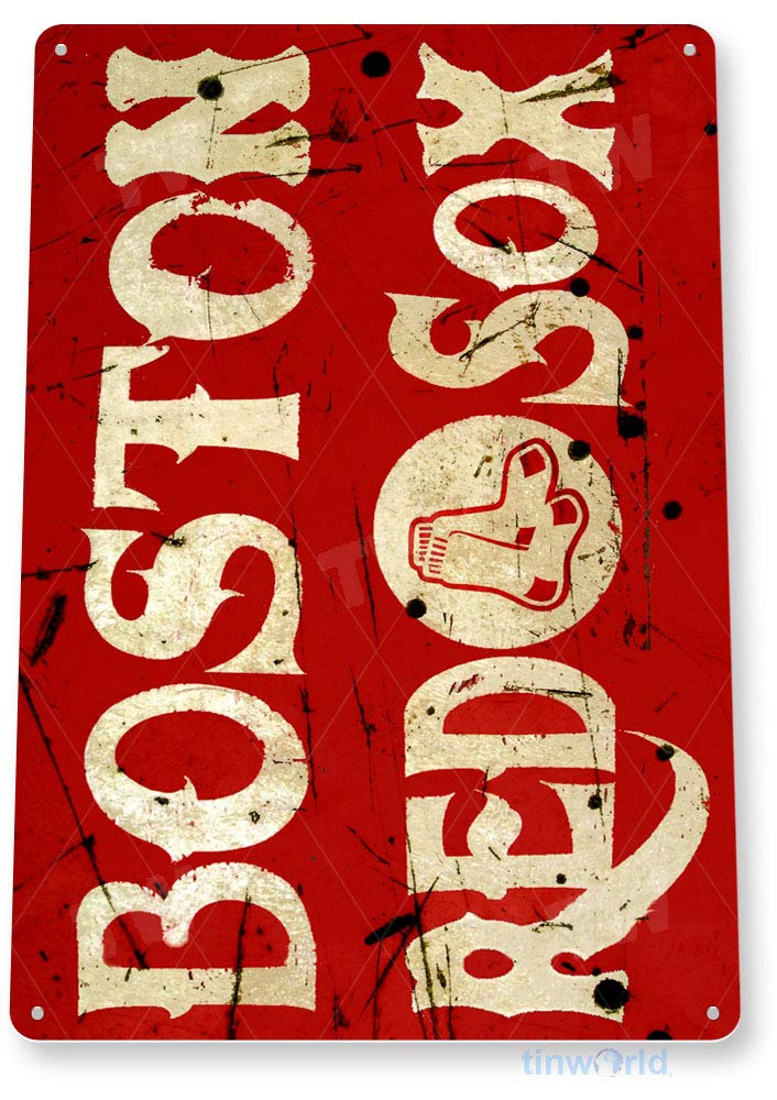 8 X 12 Inch Metal Sign -Boston Red-Sox Sports Tin Signs