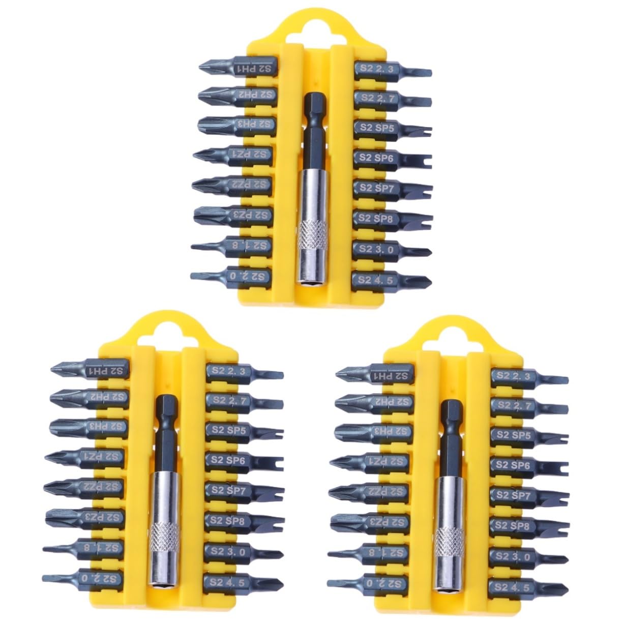 UKCOCO 3 Pezzi 17 1 Set Di Punte Per Cacciavite Con Supporto Di Estensione Magnetico 17 in 1 Tipo Triangolare Per Cacciaviti Elettrici