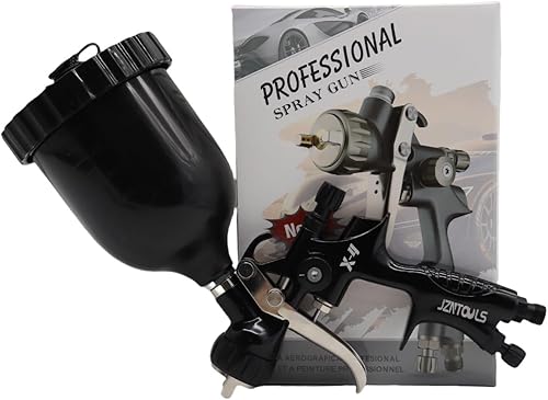Miniatura 6 de HVLP Pistola de pulverización de aire con boquillas de 1.30.067 in, pistola de pintura en aerosol de alimentación por gravedad con taza de 40020.3