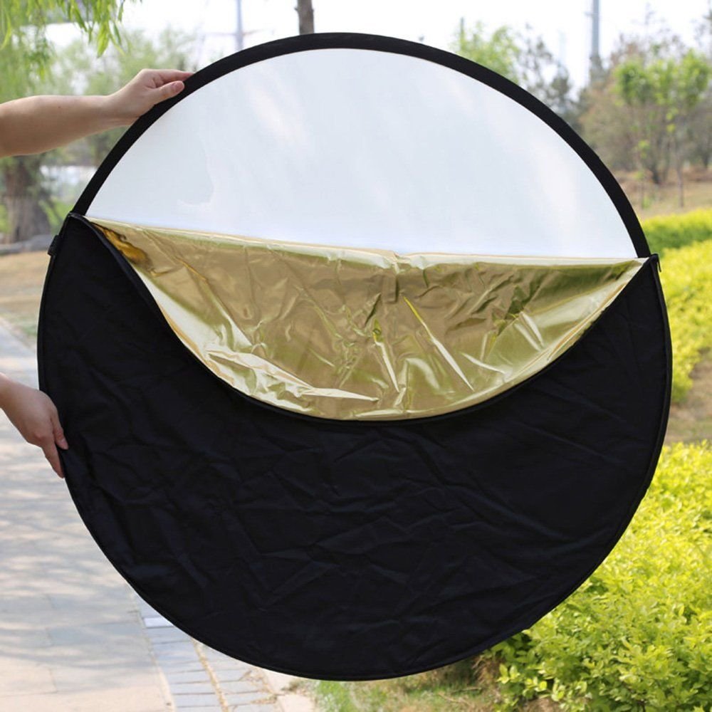 80cm / 32" 5 en 1 Godox retráctil Reflector de luz de Disco Redondo para Estudio o fotografía al Aire Libre - translúcido, Plata, Oro, Blanco y Negro