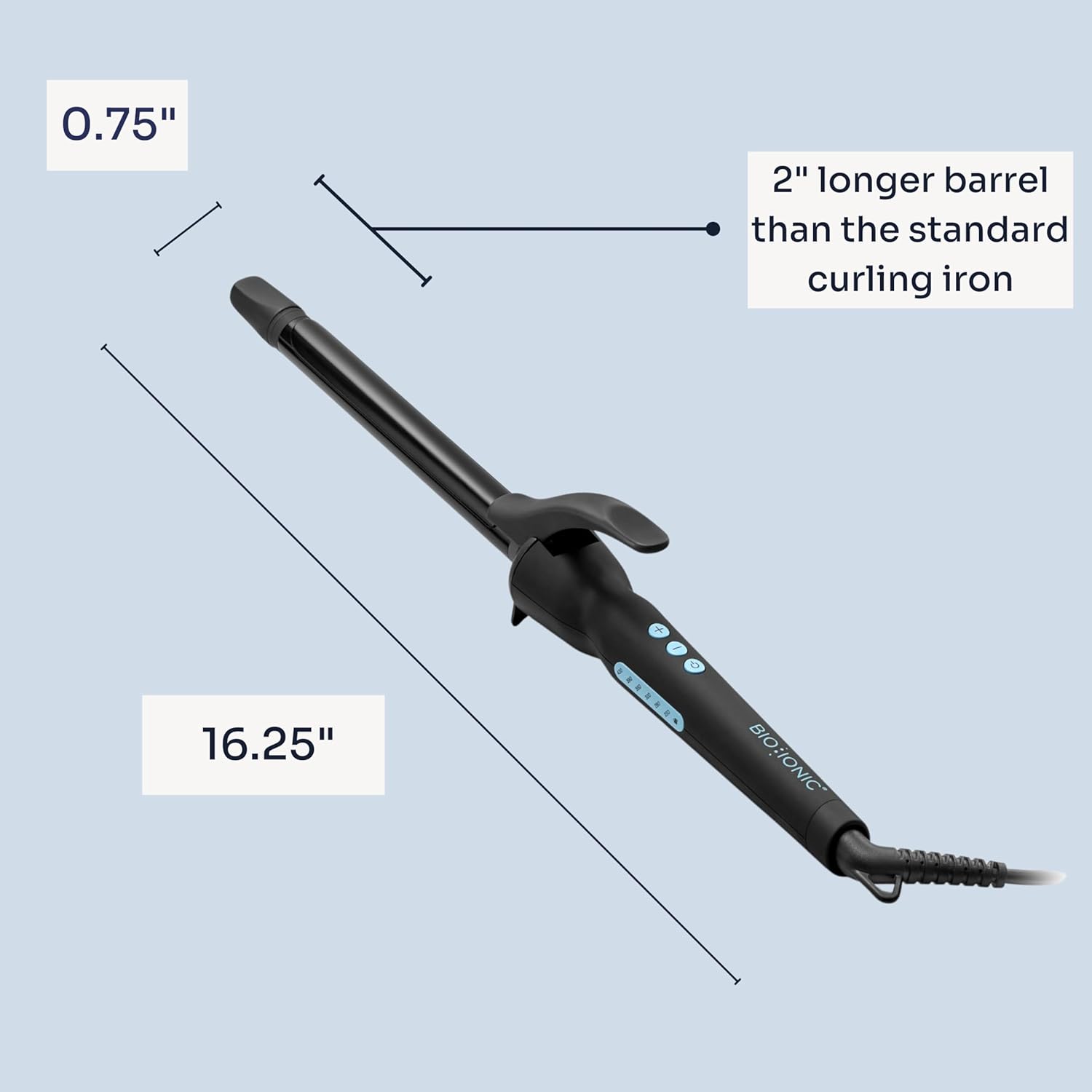 Bio Ionic Long Barrel Curling Iron with Moisture Heat Technology & NanoIonic MX Versatile Curling Wand - Multiple Barrel Sizes for Tight, Classic, Loose & Soft Curls - Image 10